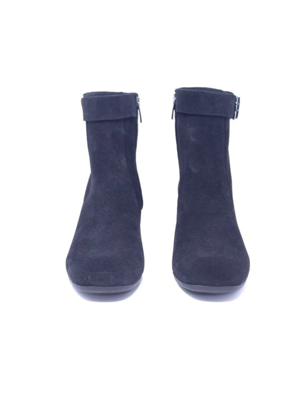 La Canadienne Hally Black Suede Zip Booties Womens 8M Waterproof New - Picture 3 of 11